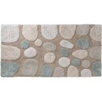 GUY LEVASSEUR Tapis de bain déco galet en coton tufté 60x120cm