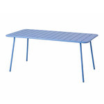 CONCEPT USINE Table de jardin 6 places 160cm bleu BERGAME