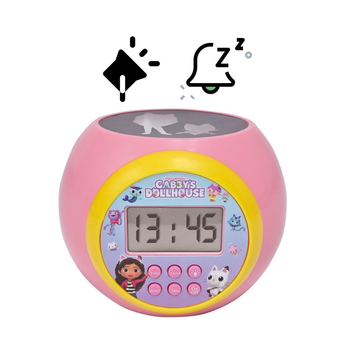 Lexibook Réveil Projecteur Gabby et la Maison Magique