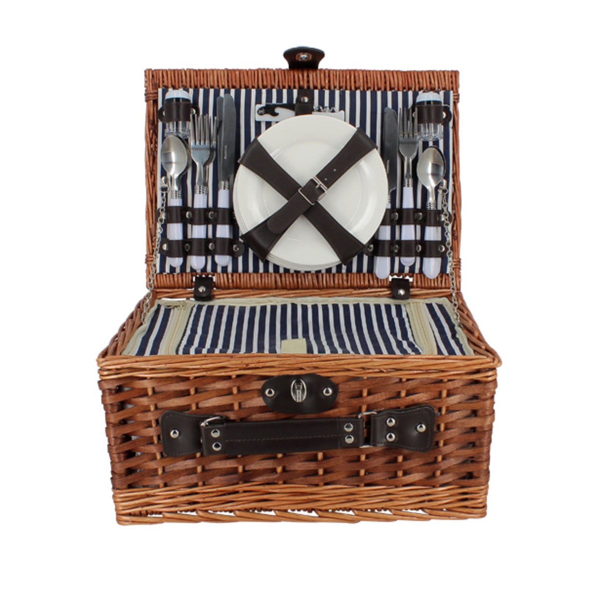 Panier pique-nique 4 personnes 23 pièces isotherme