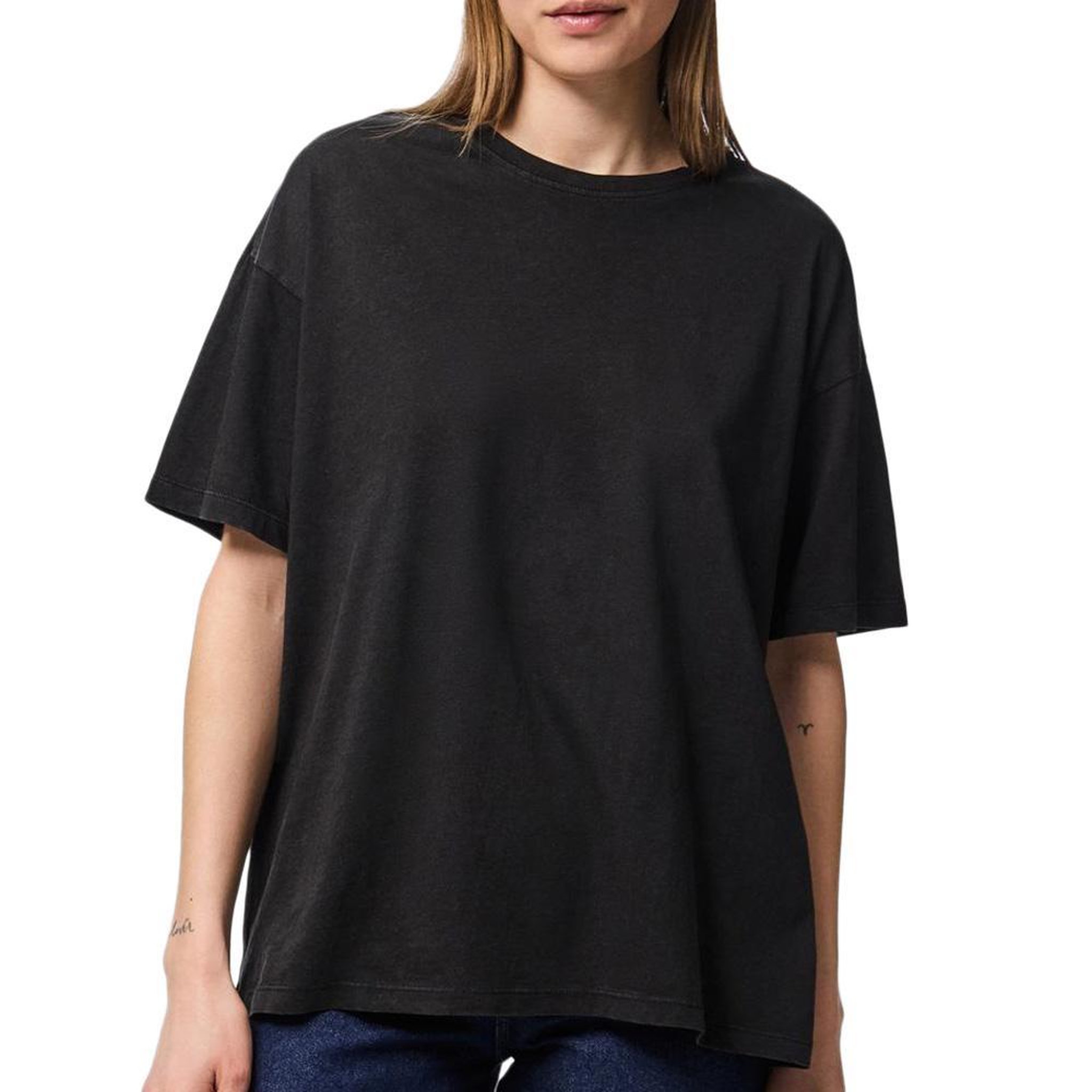 Pieces T-Shirt Noir Femme Pieces Loise. Coloris disponibles : Noir