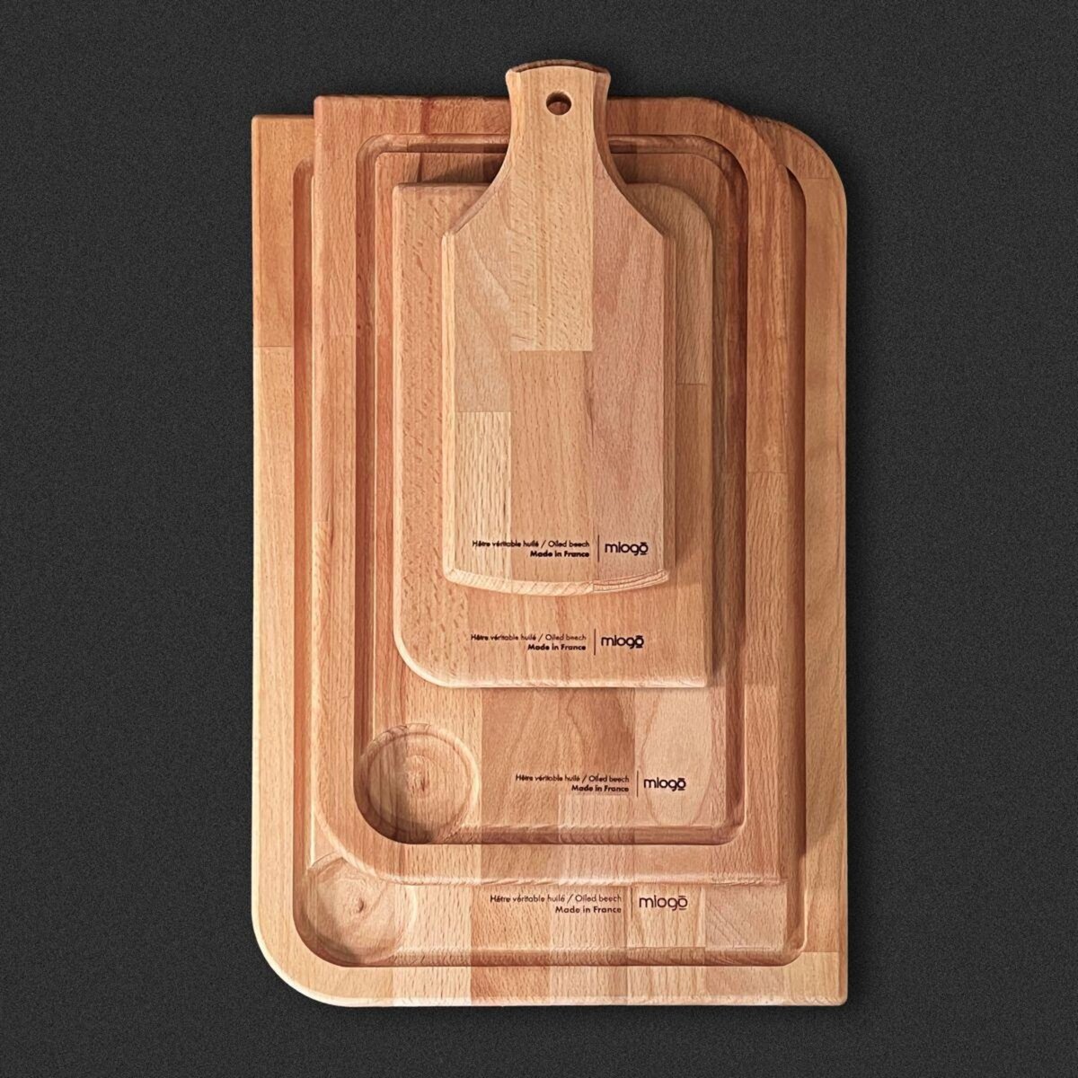 MIOGO Planche à découper Planche aperitif en hetre veritable