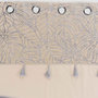 Voir la diapositive 4 : Douceur d'Intérieur Rideau 140x240 uni top métal pompons Solea argent
