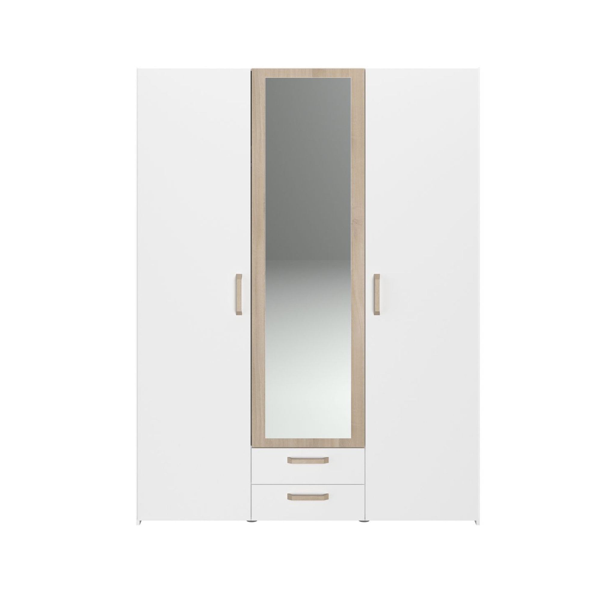 Voir la diapositive 1 : Armoire 3 portes 1 miroir 2 tiroirs SANDRINE