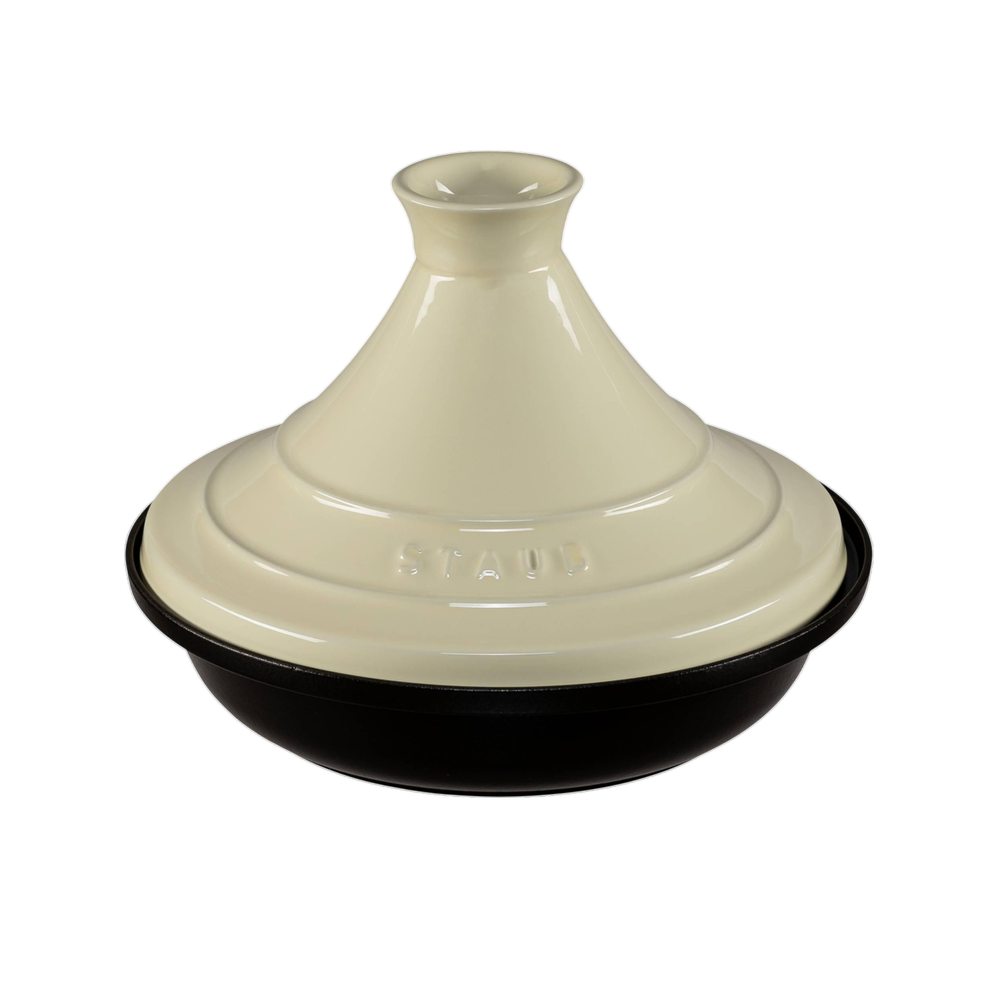 Staub Plat à tajine Staub tajine couleur crème/black