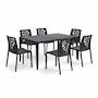 Voir la diapositive 1 : CONCEPT USINE Table Master 6 places et 6 chaises gris anthracite MASTER