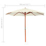 Voir la diapositive 6 : VIDAXL Parasol 300x258 cm Blanc sable