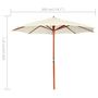 Voir la diapositive 6 : VIDAXL Parasol 300x258 cm Blanc sable