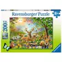 RAVENSBURGER Puzzle 200 pièces XXL :  Famille de cerfs et autres animaux