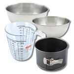 ZENKER Set pâtisserie avec moule à panettone 18 cm à charnière, 2 bols à mixer, verre mesureur et spatule Zenker