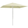 Voir la diapositive 1 : OUTSUNNY Parasol de jardin carré réglable dim. 2,48L x 2,48l x 2,50H m alu métal polyester haute densité 180 g/m² beige