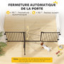 Voir la diapositive 6 : PAWHUT Barrière de sécurité chien pliable modulable 3 panneaux une porte dim. max. L.202,5 x H.76 cm - acier noir