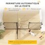 Voir la diapositive 6 : PAWHUT Barrière de sécurité chien pliable modulable 3 panneaux une porte dim. max. L.202,5 x H.76 cm - acier noir