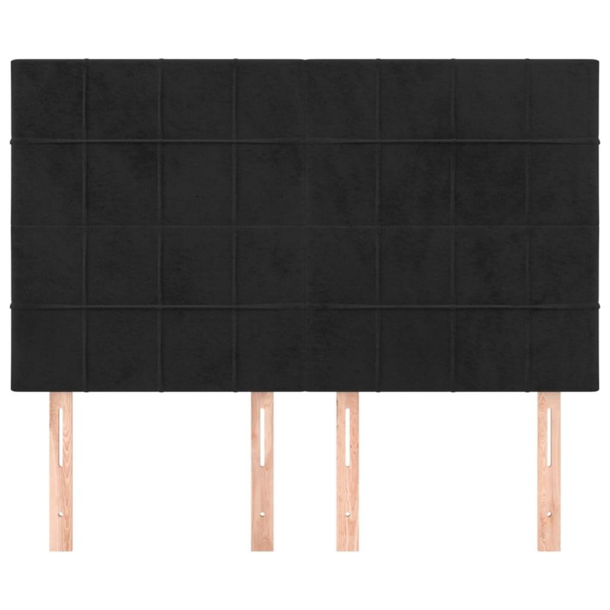 VIDAXL Tetes de lit 4 pcs Noir 72x5x78/88 cm Velours