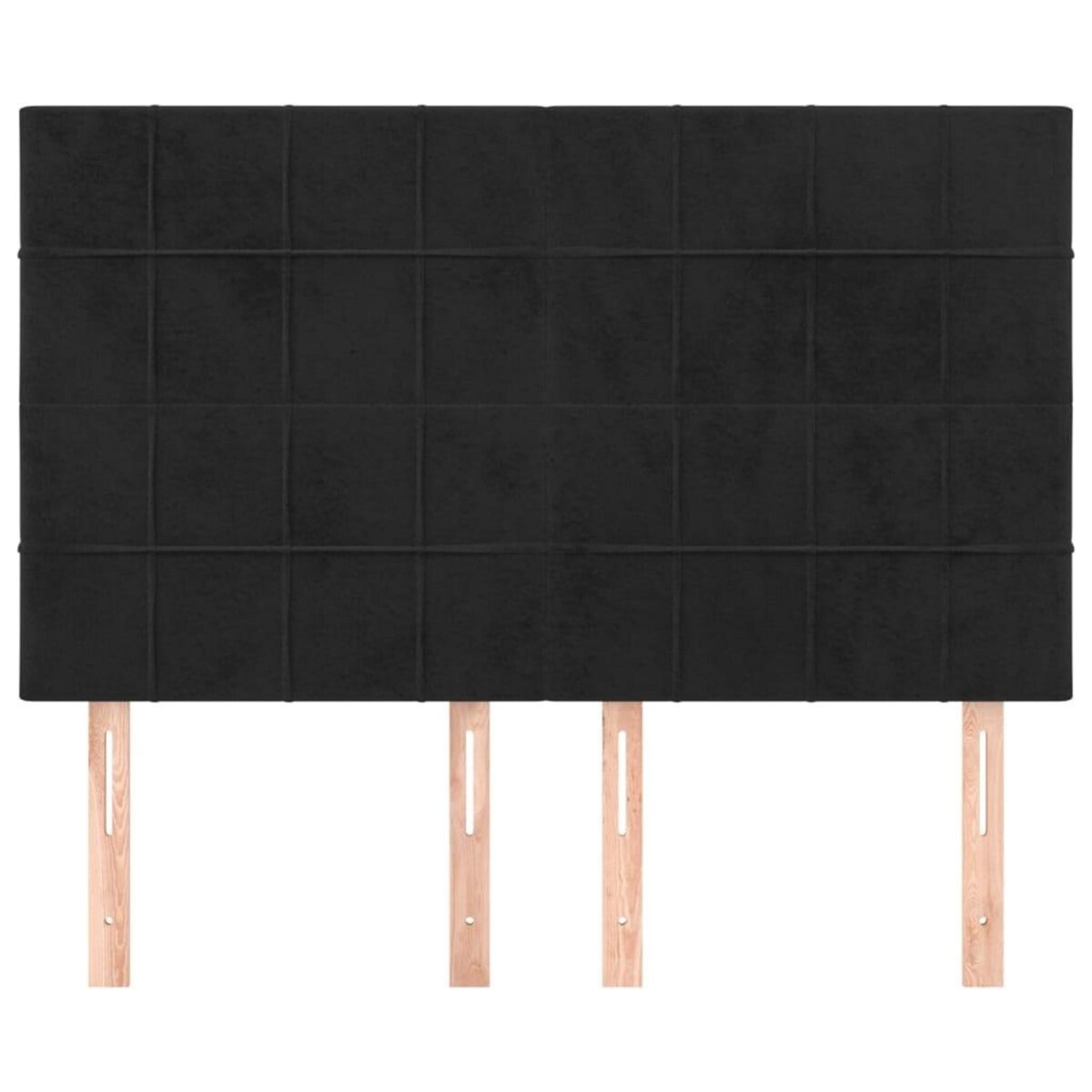 VIDAXL Tetes de lit 4 pcs Noir 72x5x78/88 cm Velours