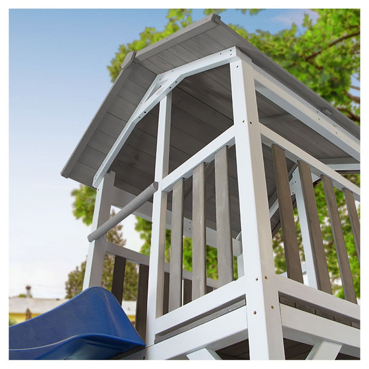 AXI Aire de jeux avec toboggan - Bois - H2,42m - BEACH TOWER