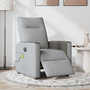 Voir la diapositive 2 : VIDAXL Fauteuil de massage inclinable electrique gris clair tissu