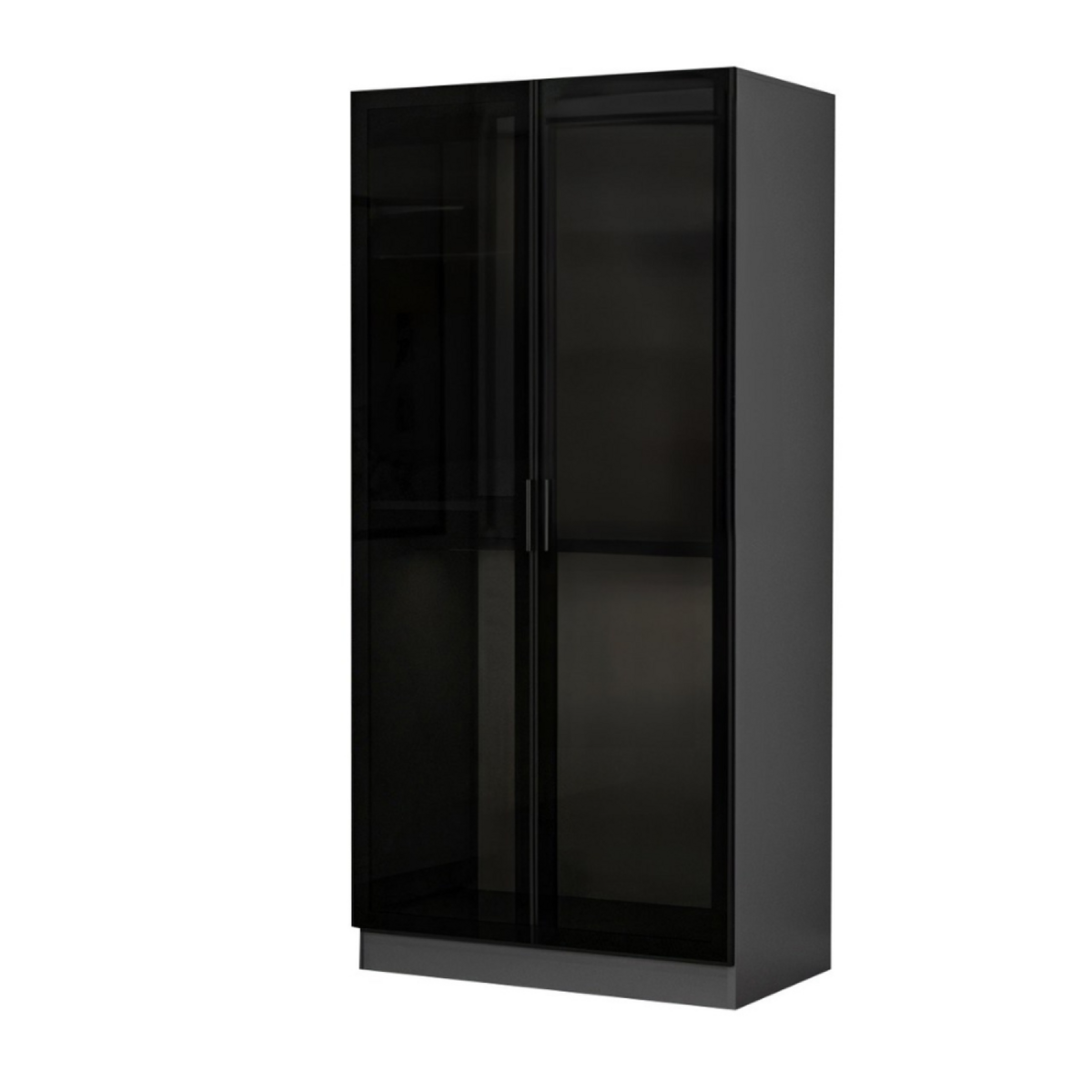 CONCEPT USINE Dressing anthracite avec étagère et penderies - 90 x 210 x 52 cm RIVOLI