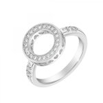 SC CRYSTAL Bague taille 54 SC Crystal ornée de Cristaux scintillants. Coloris disponibles : Gris