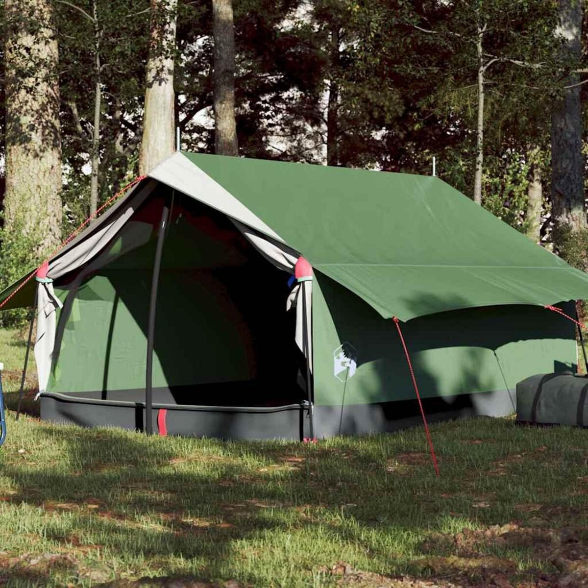 VIDAXL Tente de camping 2 personnes vert impermeable