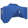 VIDAXL Tente pliable avec 4 parois laterales 3 x 4,5 m Bleu