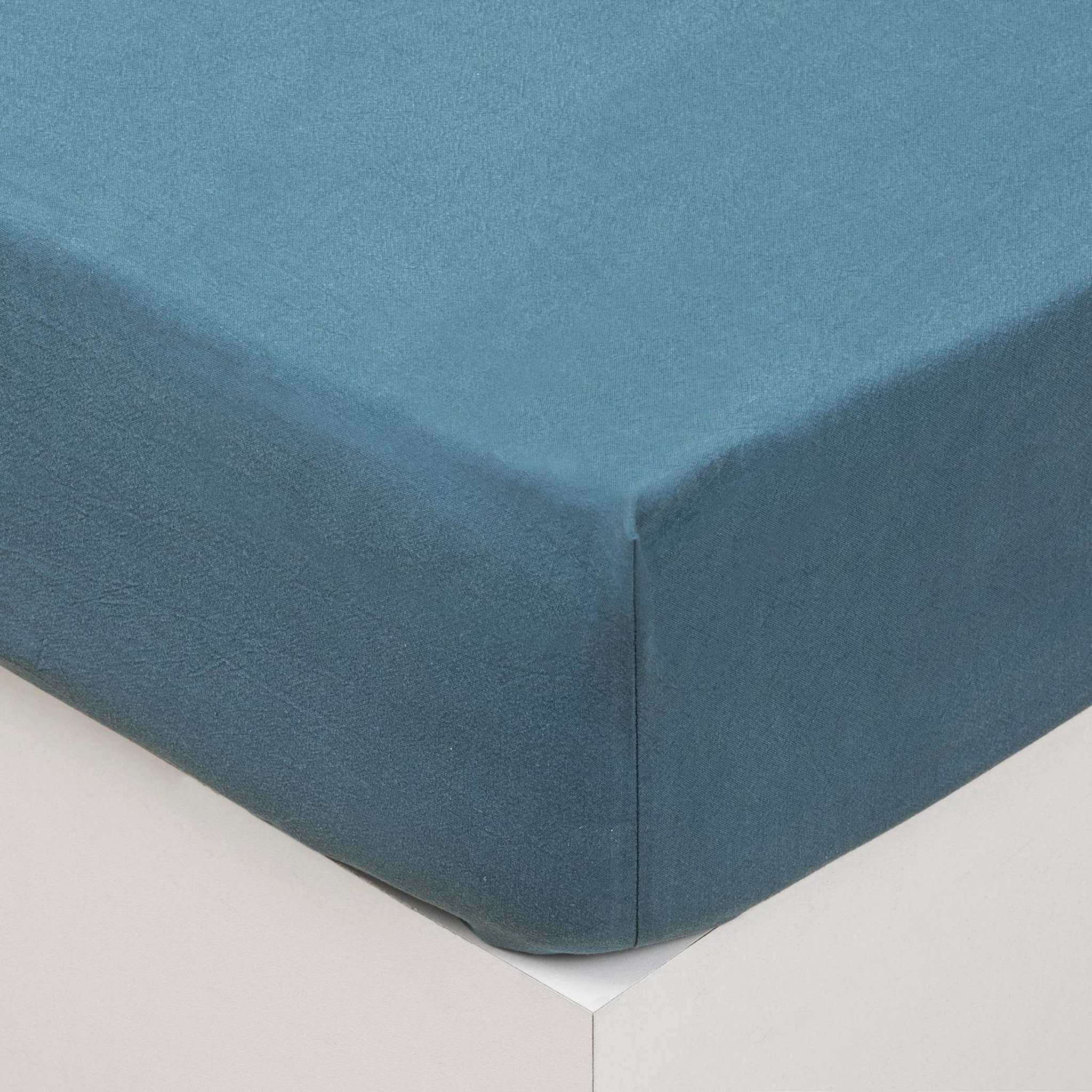Voir la diapositive 3 : ATMOSPHERA Drap housse bonnet 27 cm 100% coton lavé