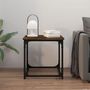Voir la diapositive 3 : VIDAXL Table d appoint Chêne fumé 40x40x40 cm Bois d ingénierie