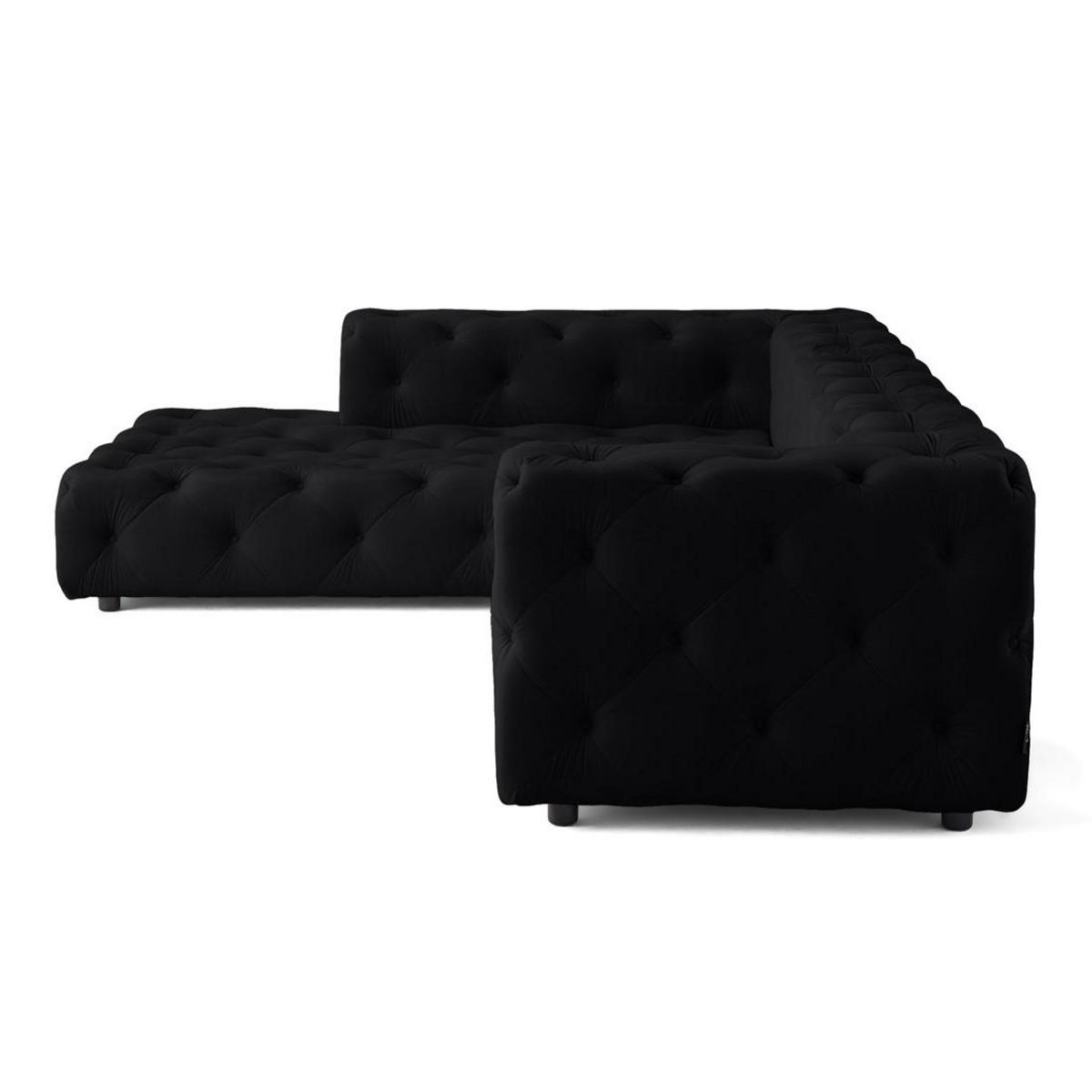 LISA DESIGN Gallata - canapé chesterfield d'angle gauche - 5 places - en velours
