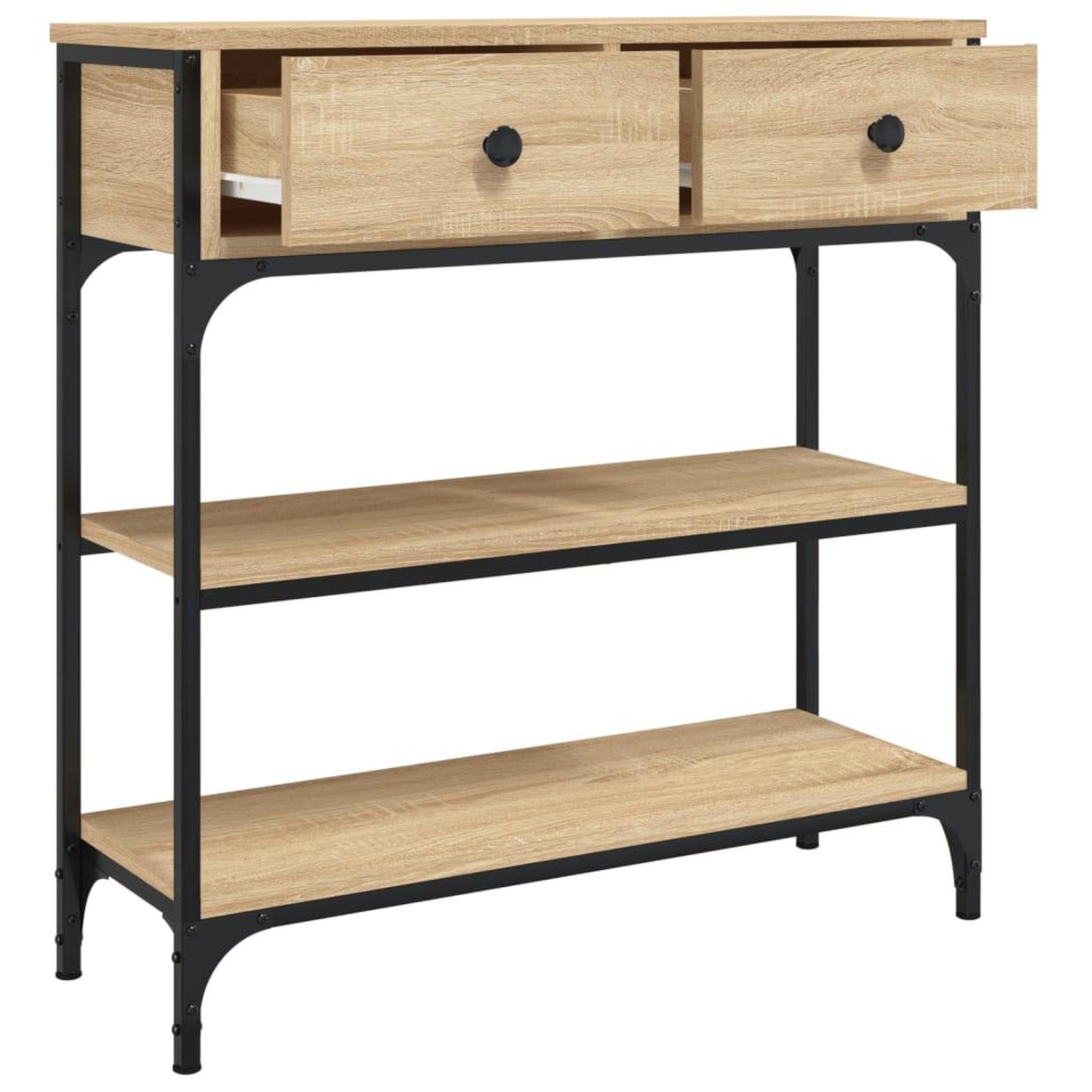 Voir la diapositive 5 : VIDAXL Table console chene sonoma 72,5x25x75 cm bois d'ingenierie
