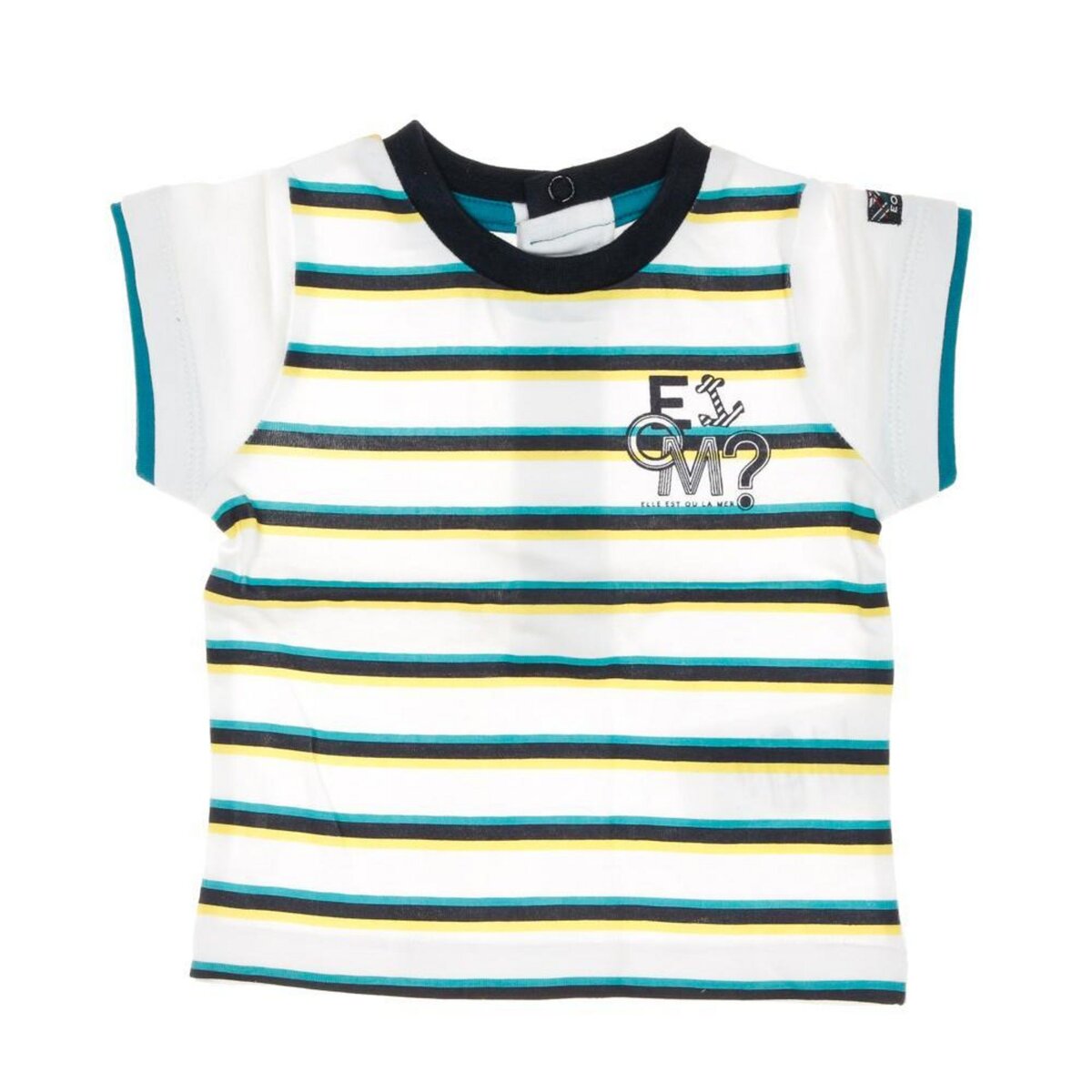 ELLE EST OU LA MER T shirt  à Rayures Garçon EOM Ezafio