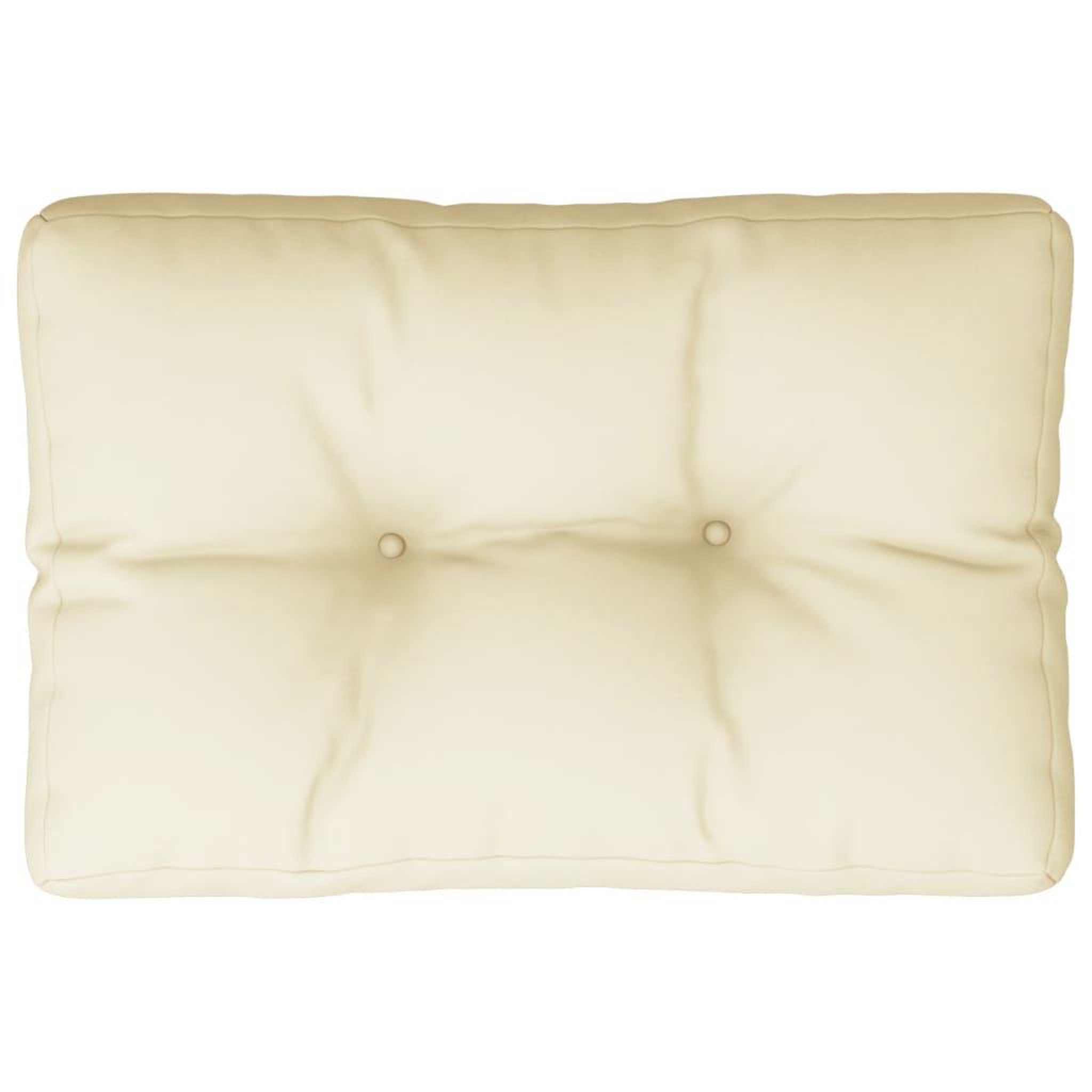 Voir la diapositive 2 : VIDAXL Coussin de palette creme 60x40x12 cm tissu