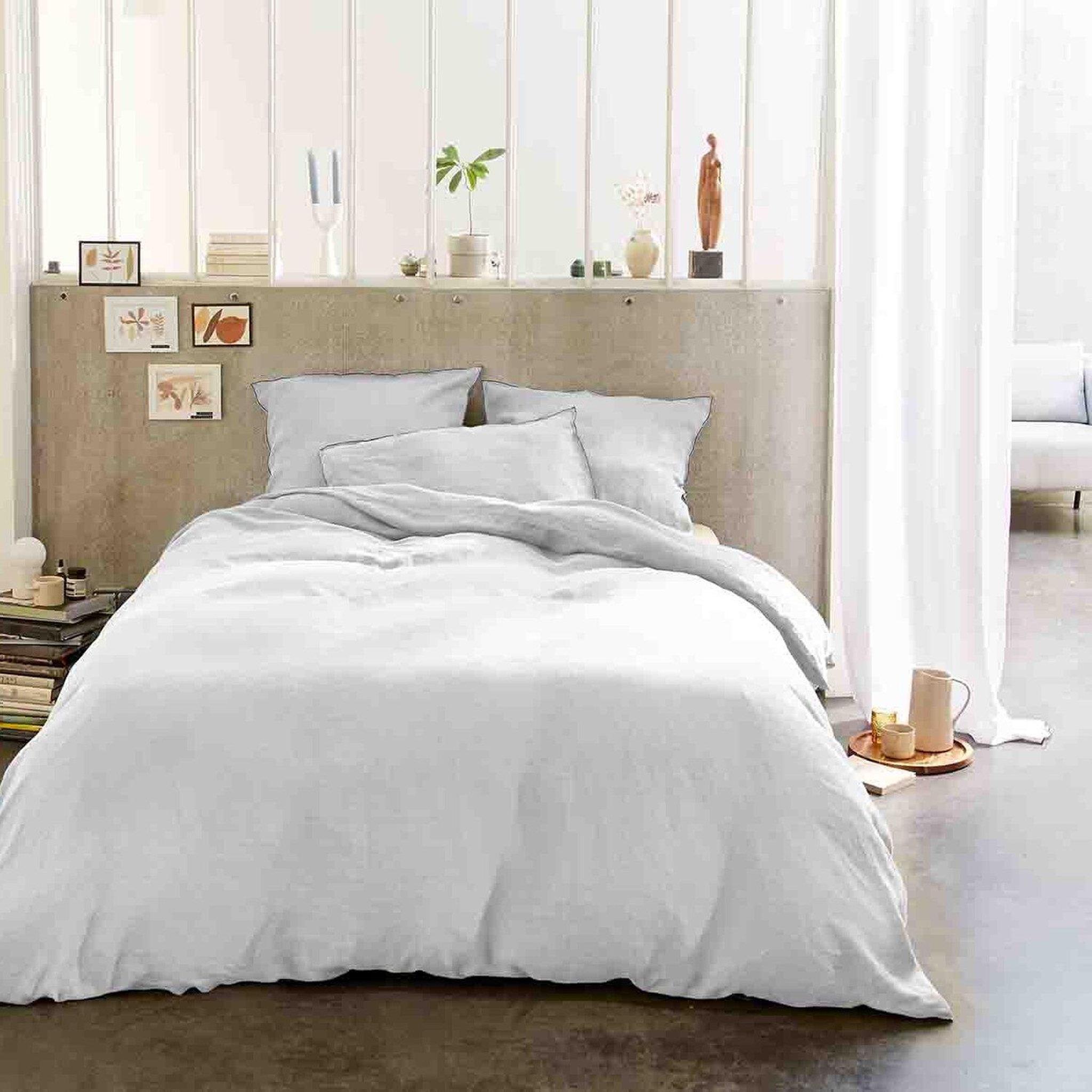 Voir la diapositive 3 : BATON ROUGE Parure de housse de couette 100% lin lavé 160gsm