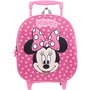 Voir la diapositive 1 : DISNEY Sac maternelle à roulettes 3D rose Minnie