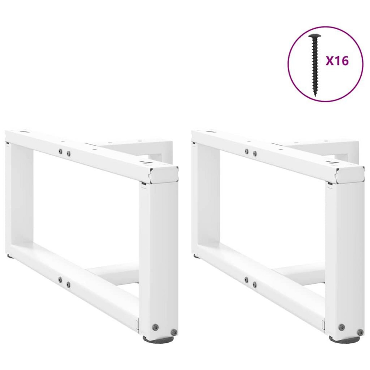 VIDAXL Pieds de table basse en forme de T 2 pcs blanc 70x25x(30-31) cm