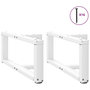 Voir la diapositive 3 : VIDAXL Pieds de table basse en forme de T 2 pcs blanc 70x25x(30-31) cm