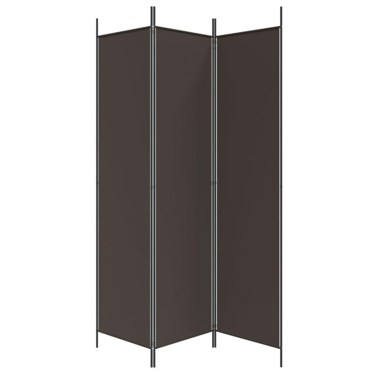 VIDAXL Cloison de separation 3 panneaux Marron 150x200 cm Tissu