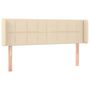 Voir la diapositive 2 : VIDAXL Tete de lit avec oreilles Creme 147x16x78/88 cm Tissu