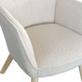 Voir la diapositive 3 : Paris Prix Fauteuil Scandinave en Bouclette Lainée  Carla  100cm Crème