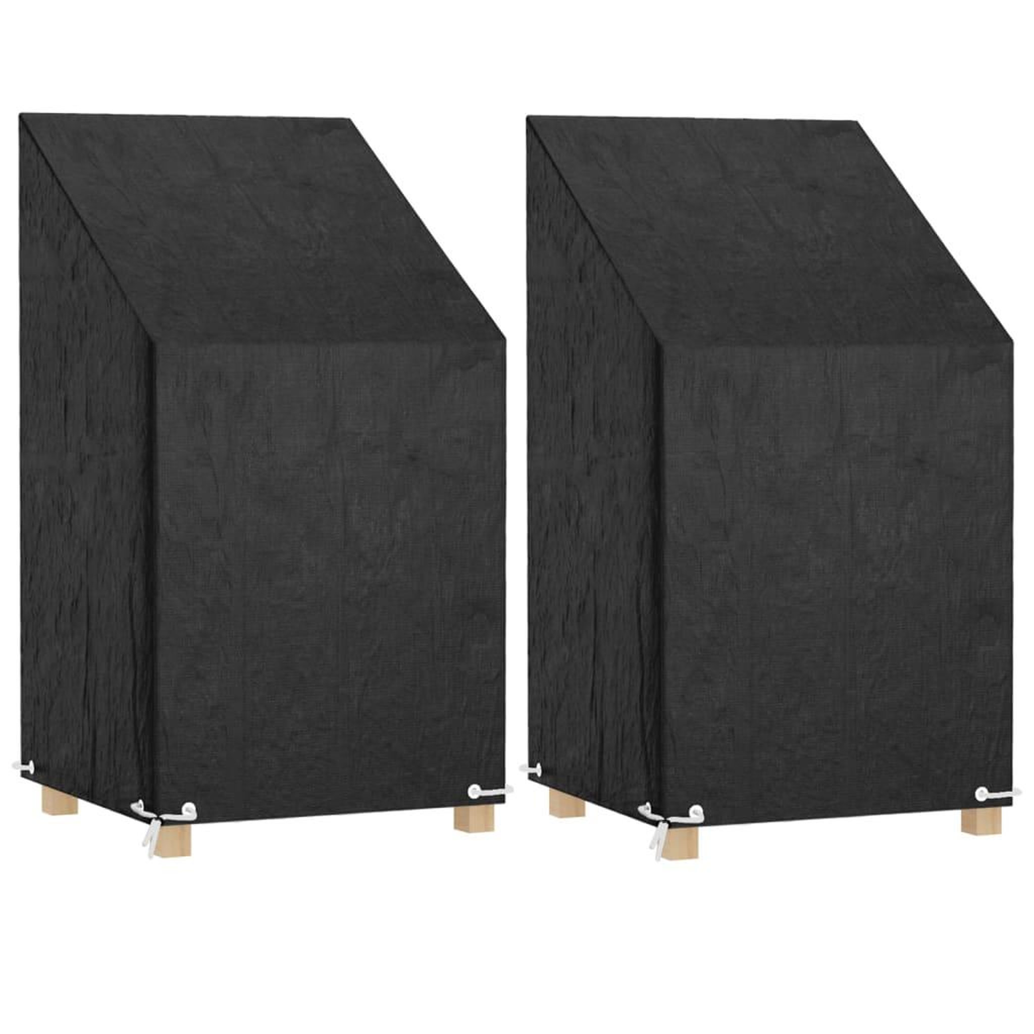 VIDAXL Housses de chaise de jardin 2 pcs 8 œillets 65x65x80/120 cm PE