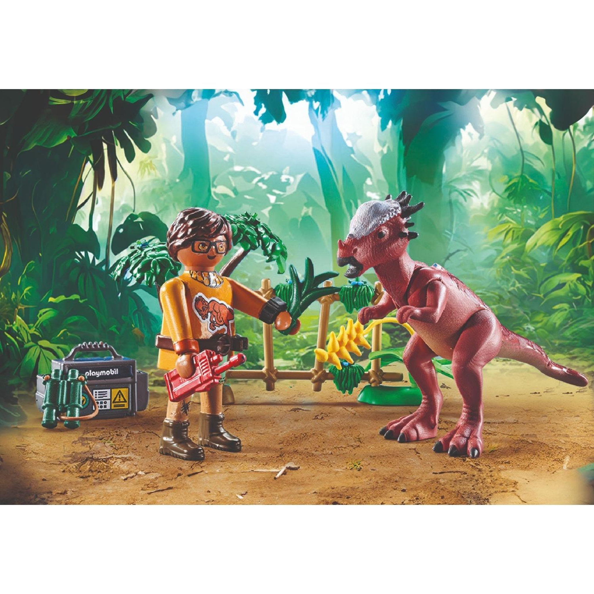 Voir la diapositive 2 : PLAYMOBIL Stygimoloch avec chercheur, matériel d'observation