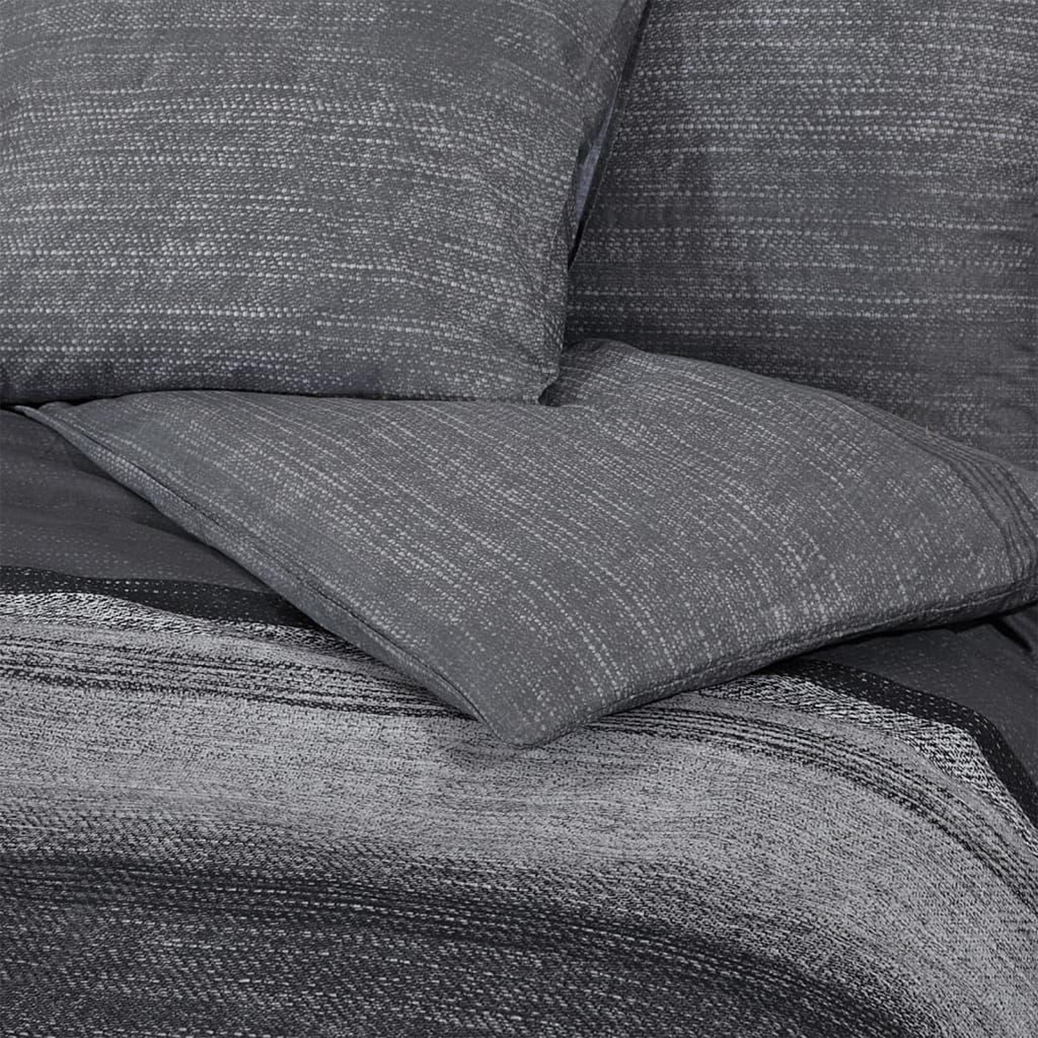 Voir la diapositive 5 : VIDAXL Ensemble de housse de couette gris fonce 240x220 cm Coton