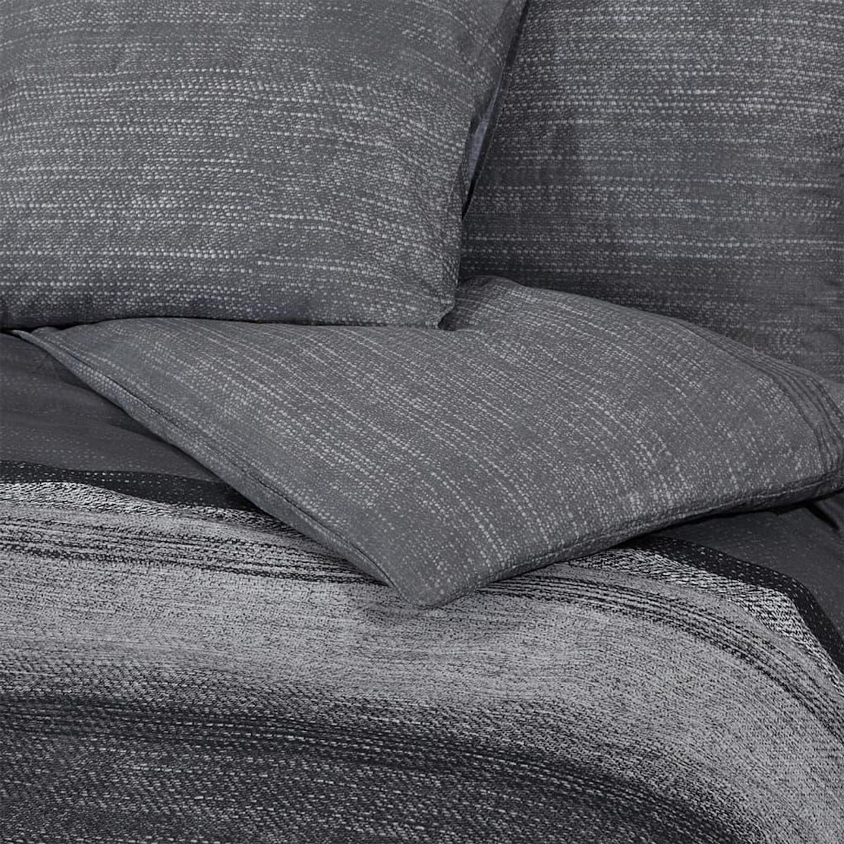 VIDAXL Ensemble de housse de couette gris fonce 240x220 cm Coton