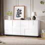 Voir la diapositive 4 : MERAX Buffet 4 porte(s) 0 tiroir(s) - 160 cm blanc panneau de particules