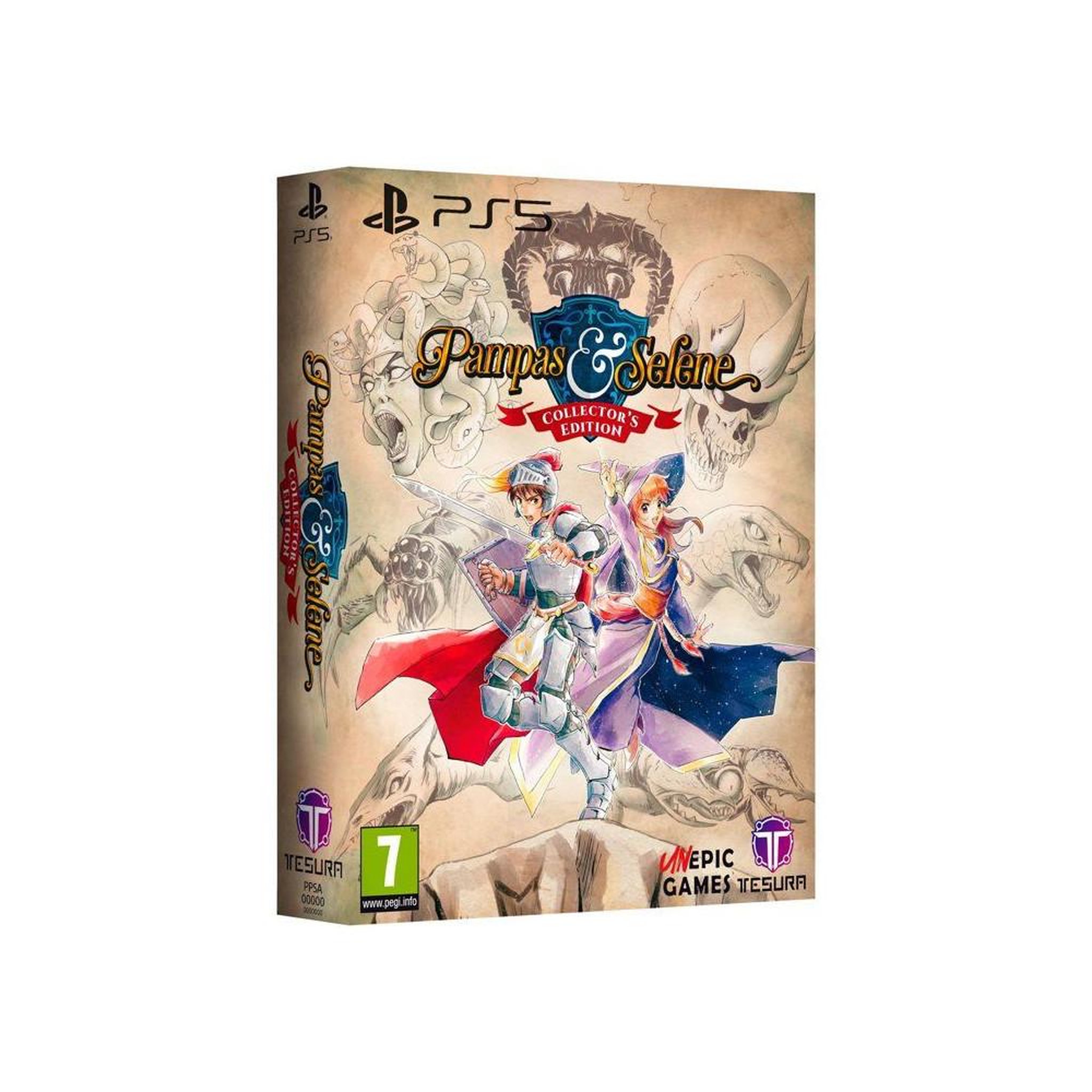 Just for games Pampas & selene : the maze of demons collector's edition (jeu cd) ps5 — metroidvania coopératif 8-bit