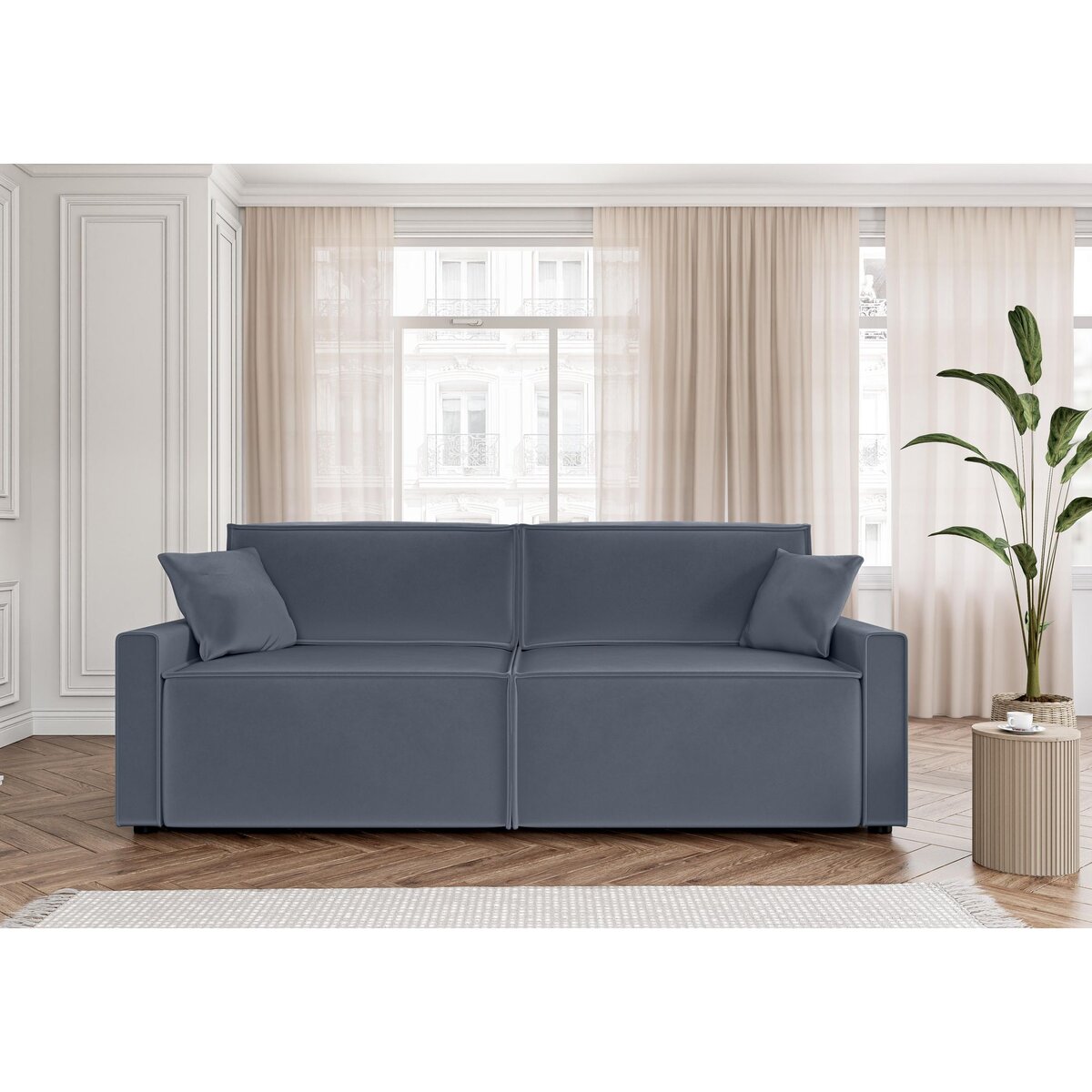 Canapé droit convertible velours  JOY 