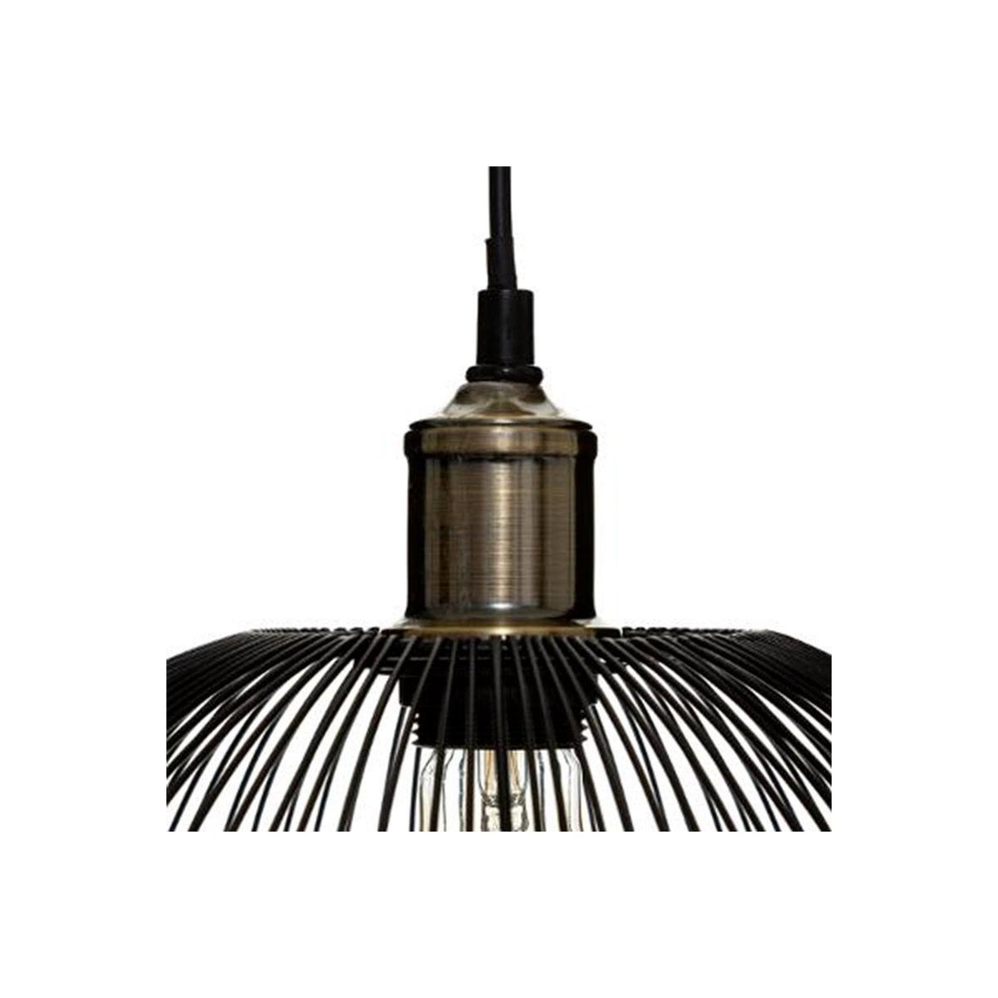 Voir la diapositive 3 : ATMOSPHERA Lampe Suspension Design  Noa  38cm Noir & Or