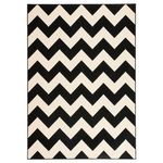 Paris Prix Tapis Géométrique à Poils Courts  Manolya  Noir. Coloris disponibles : Noir