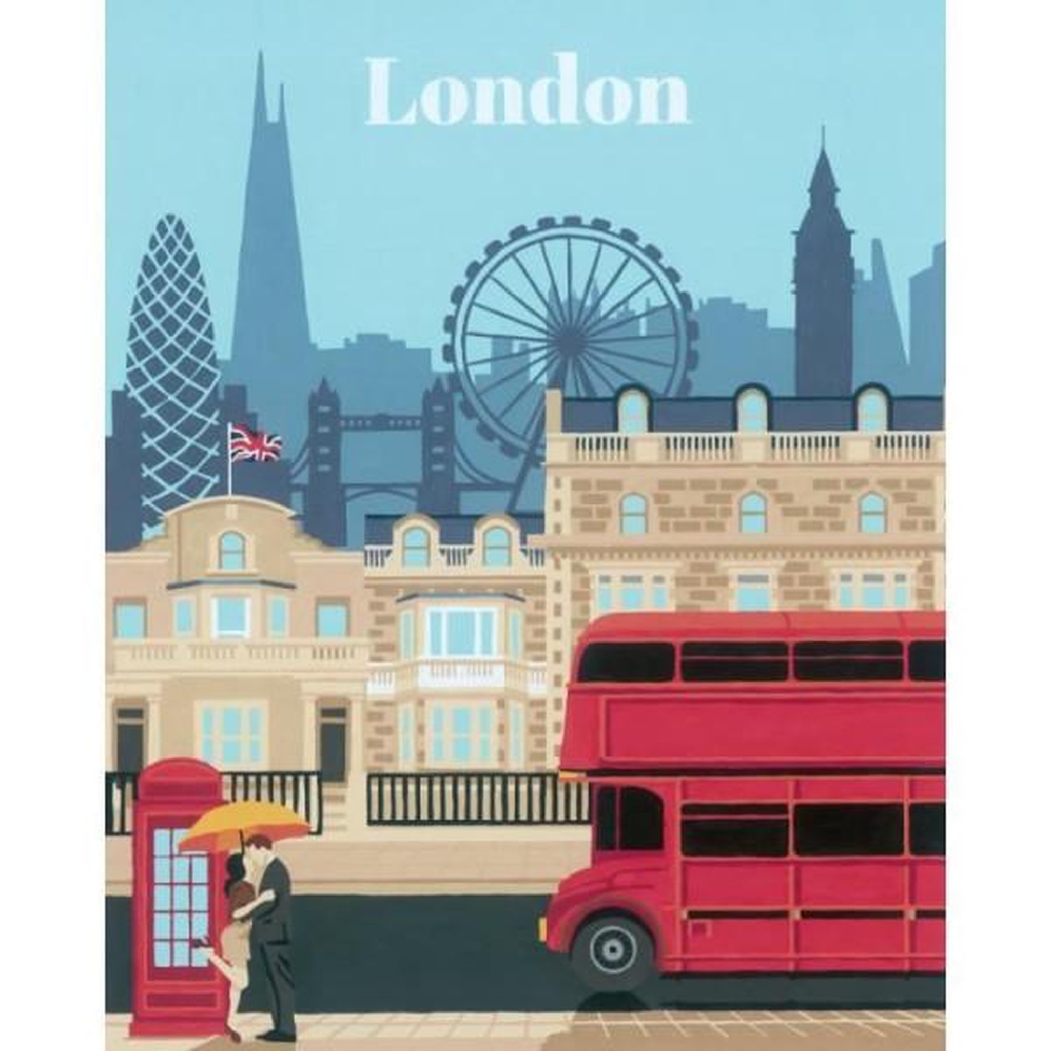 Voir la diapositive 5 : RAVENSBURGER Creaart london 24x30 cm - peinture au numéro adulte - des 12 ans