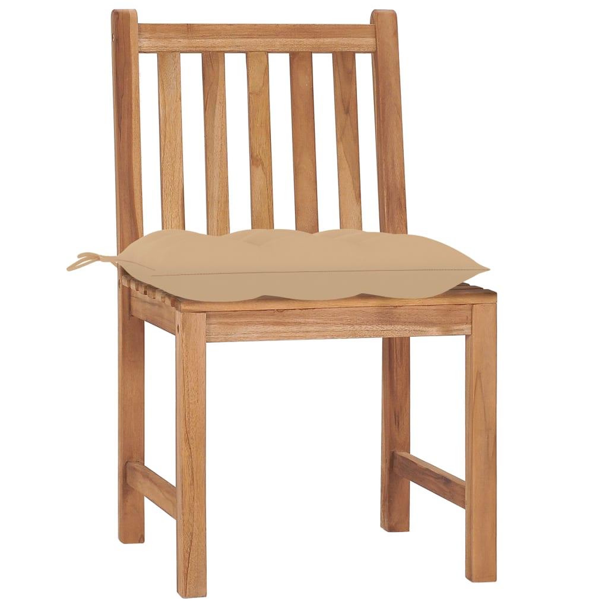Voir la diapositive 3 : VIDAXL Chaises de jardin lot de 8 avec coussins Bois de teck massif
