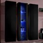 Voir la diapositive 2 : Paris Prix Meuble TV Mural Design  Fly IV  310cm Noir